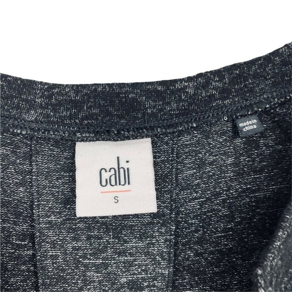 Cabi Knit Gathered Dress Small Women Pullover Long Sleeve Knee  Charcoal Gray - Picture 3 of 4